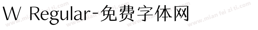 W Regular字体转换